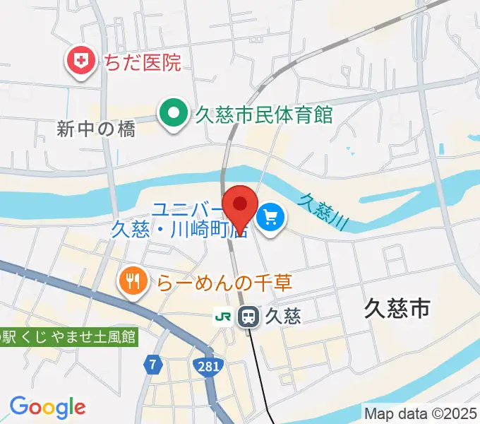 TSUTAYA 久慈店の地図