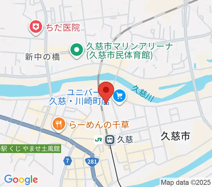 TSUTAYA 久慈店の地図