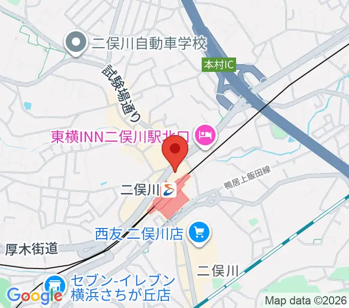 横浜市旭区民文化センターサンハートの地図