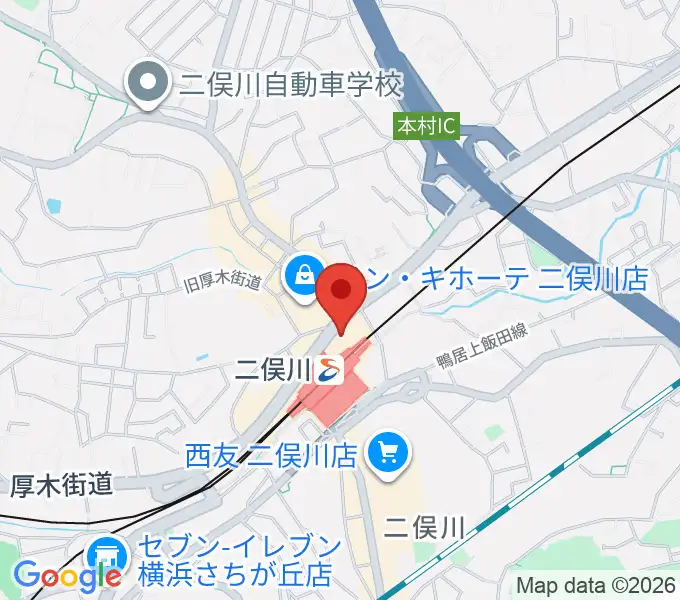 横浜市旭区民文化センターサンハートの地図