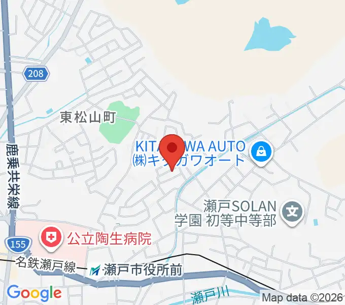 わたなべギター教室の地図