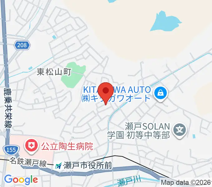 わたなべギター教室の地図