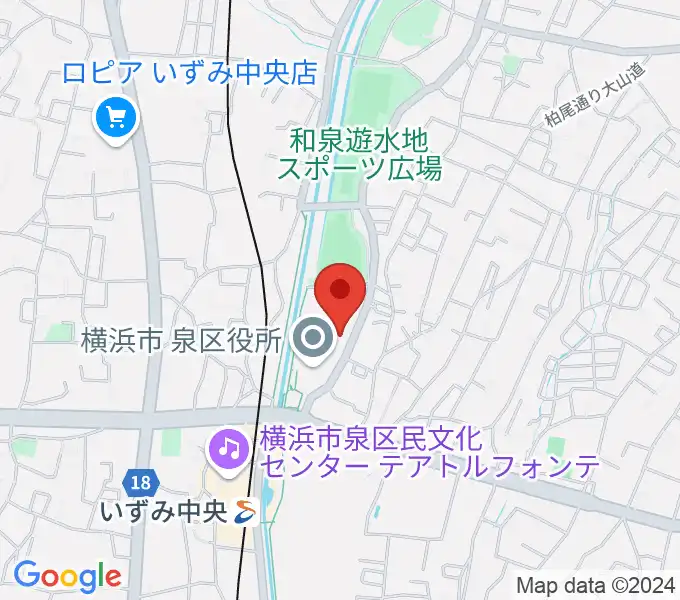 横浜市泉公会堂の地図