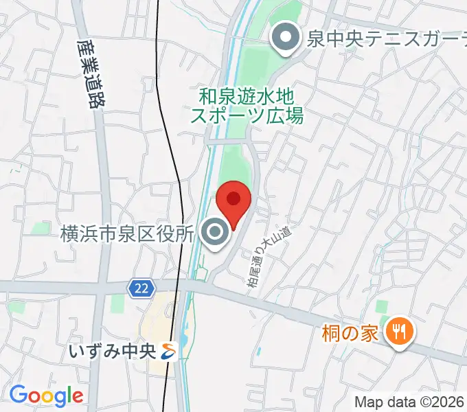 横浜市泉公会堂の地図