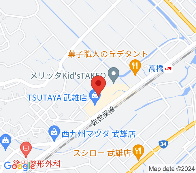 TSUTAYA 武雄店の場所