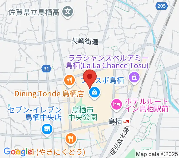 TSUTAYA 鳥栖店の地図