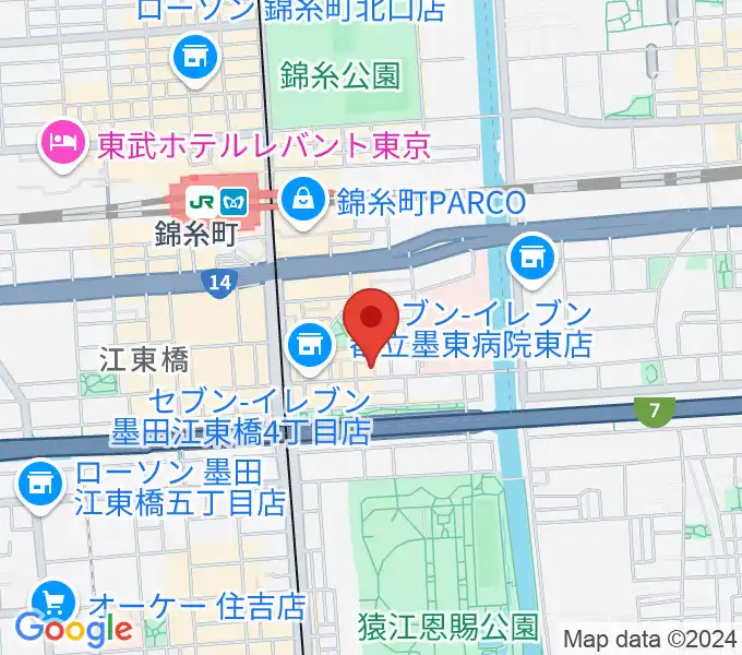 錦糸町パピーズの地図