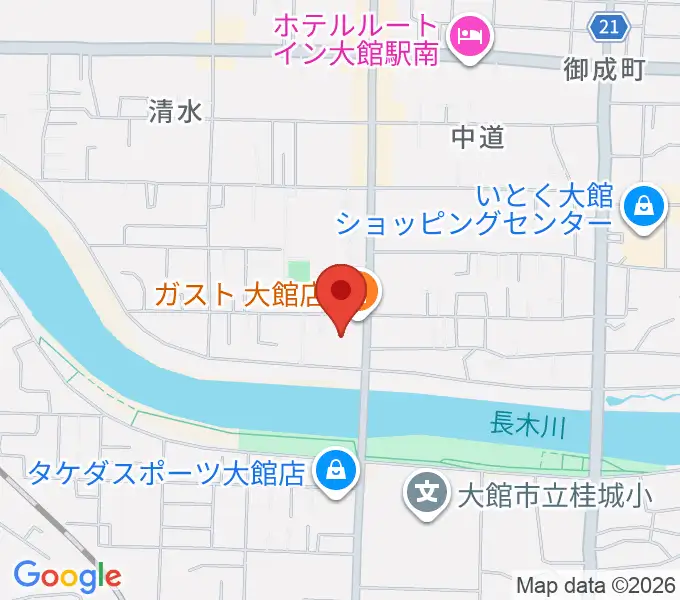 ゲオ大館店の地図