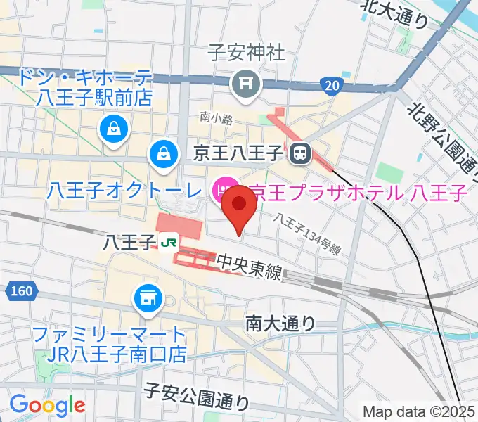 八王子音楽院JR校の地図