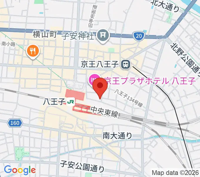 八王子音楽院JR校の地図