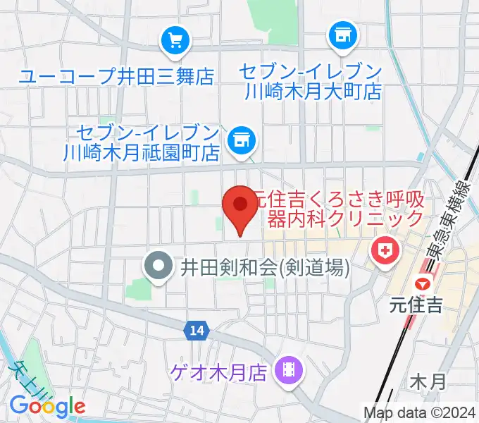 スミノ楽器店の地図