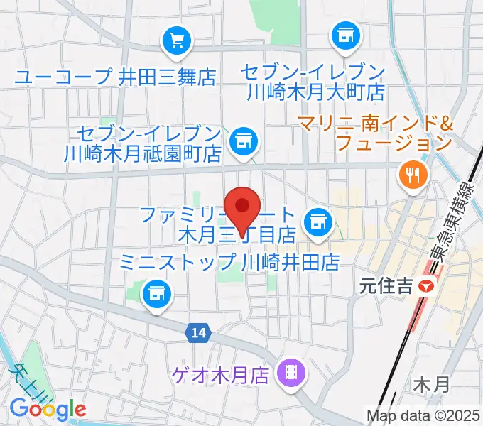 スミノ楽器店の地図