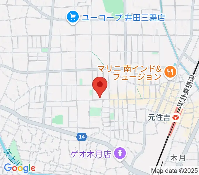 スミノ楽器店の地図