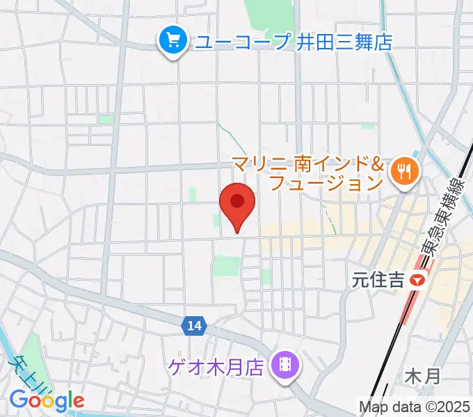 スミノ楽器店の地図