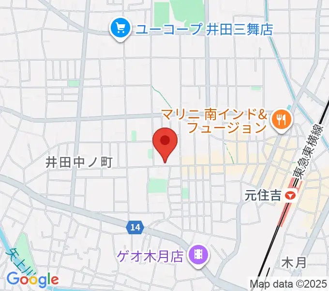 スミノ楽器店の地図