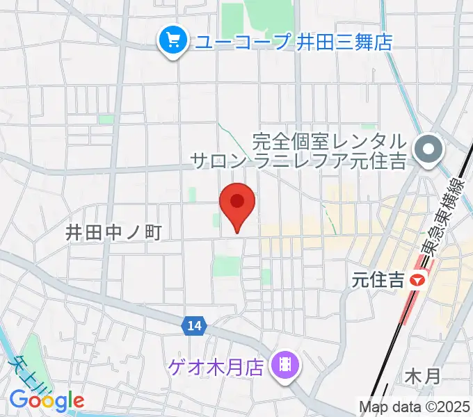 スミノ楽器店の地図