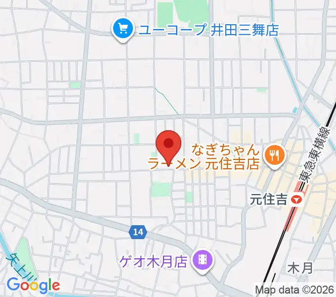 スミノ楽器店の地図