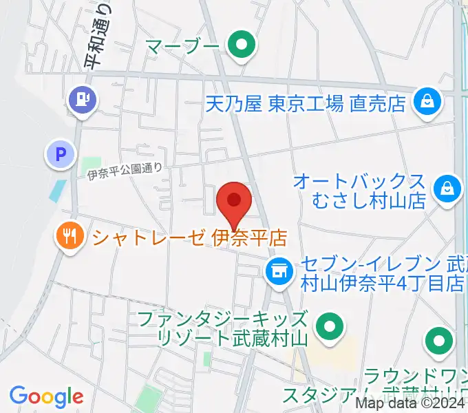 上條音楽教室の地図