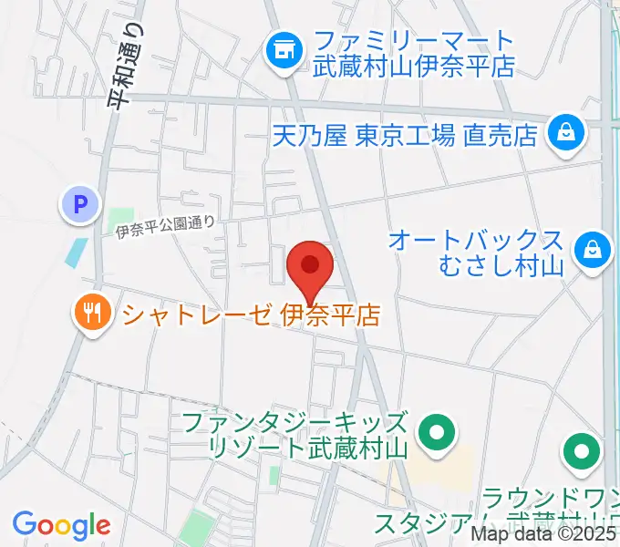 上條音楽教室の地図