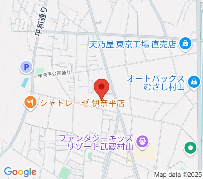 上條音楽教室の地図