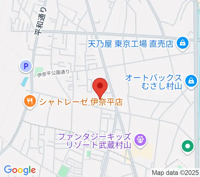 上條音楽教室の地図