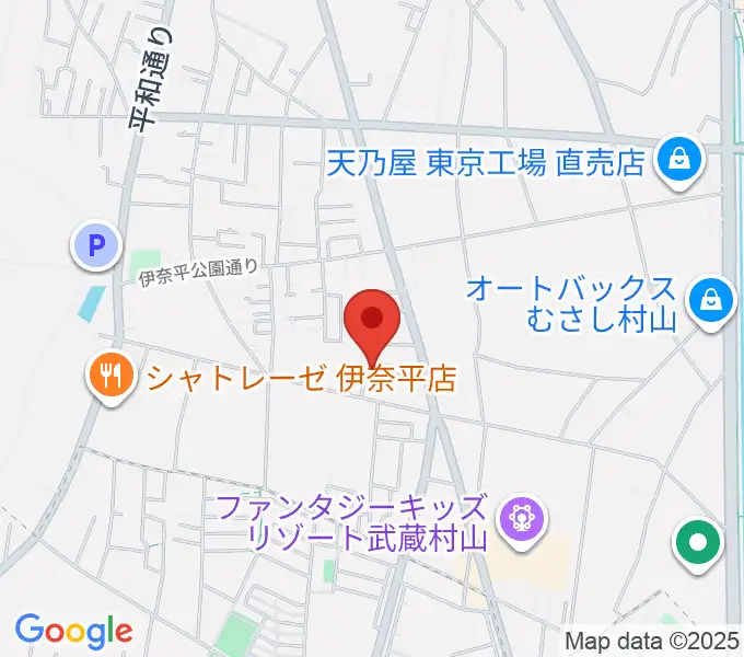 上條音楽教室の地図
