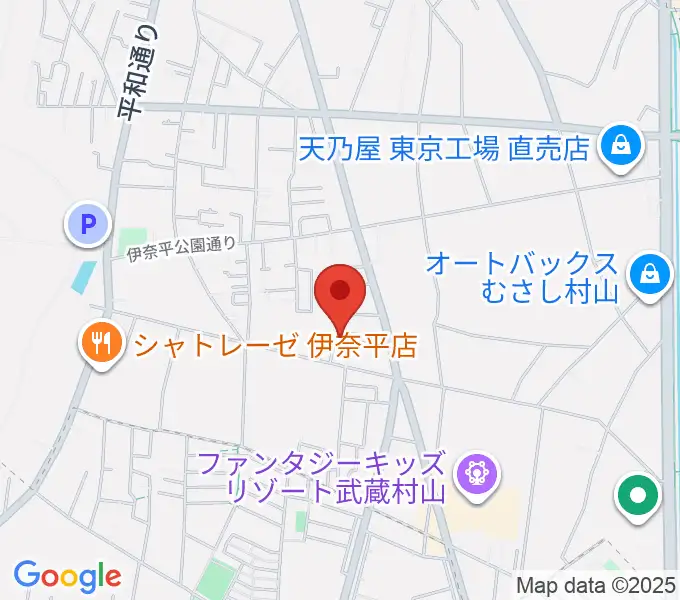 上條音楽教室の地図