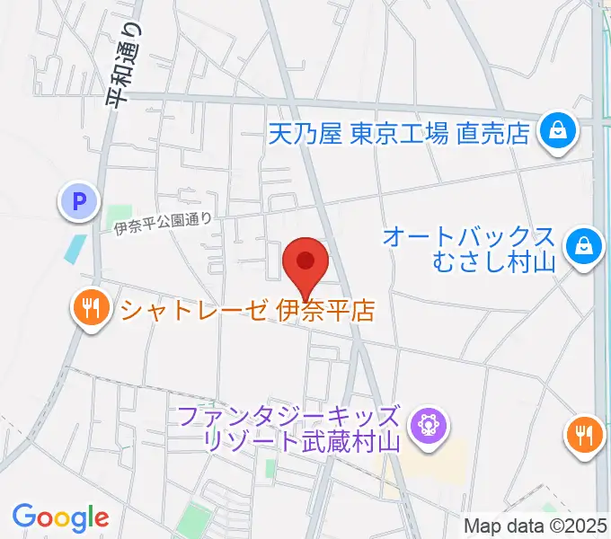 上條音楽教室の地図
