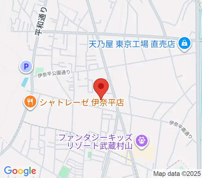 上條音楽教室の地図