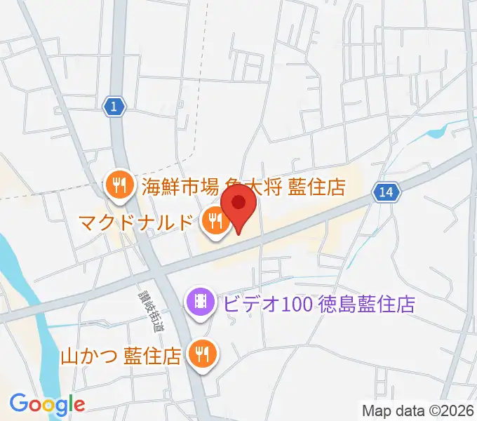 ゲオ藍住店の地図