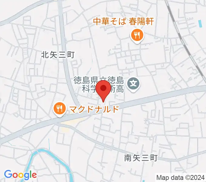 ゲオ徳島矢三店の地図