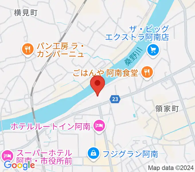 平惣ゲオ阿南センター店の地図