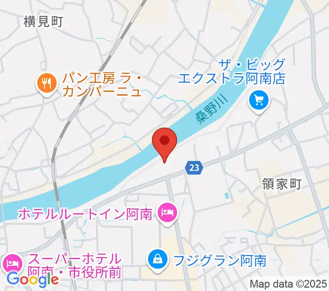 平惣ゲオ阿南センター店の地図