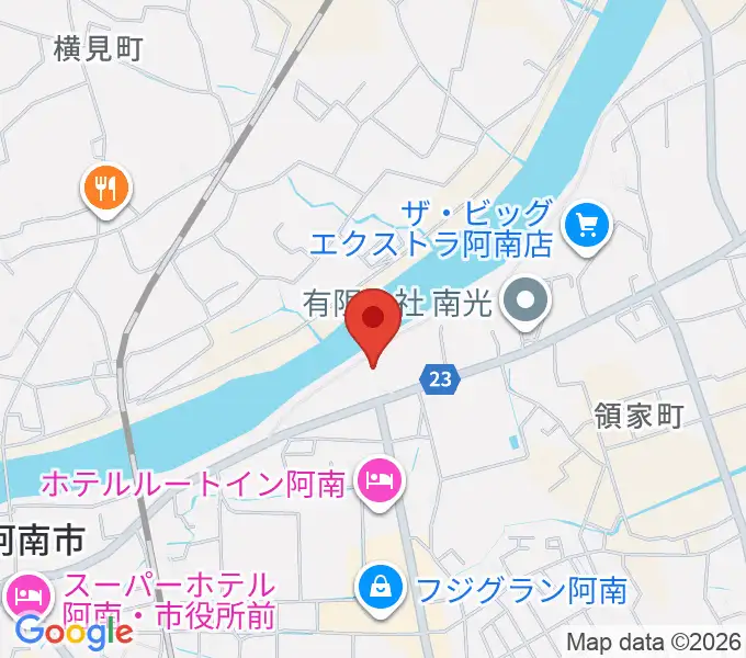 平惣ゲオ阿南センター店の地図