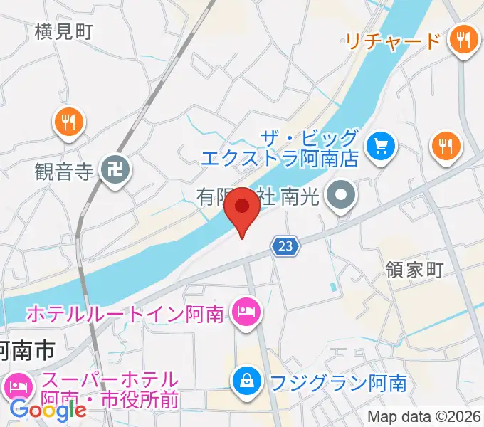 平惣ゲオ阿南センター店の地図