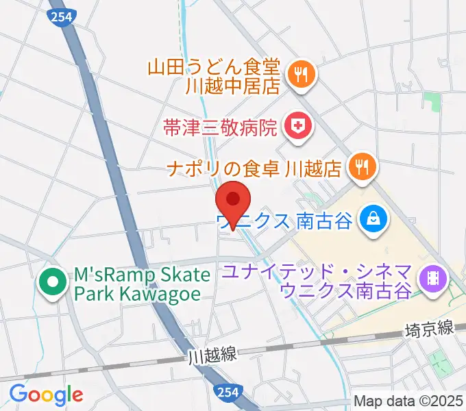 Musica Rossaヴァイオリン教室の地図