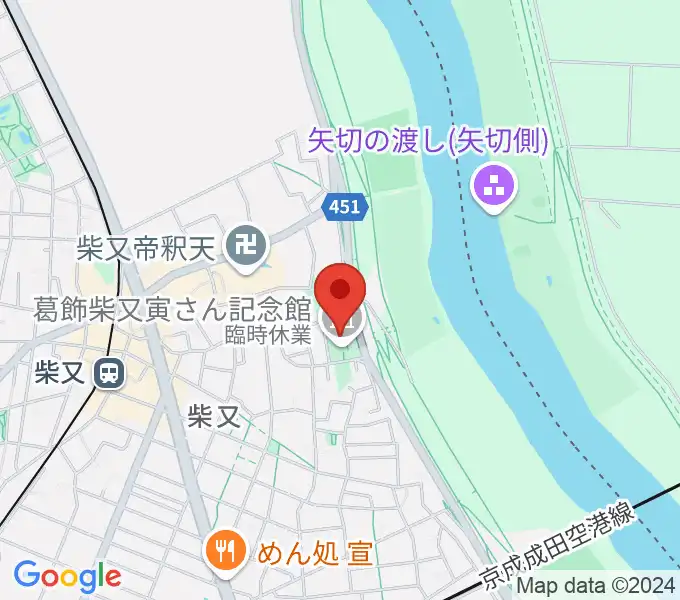 葛飾柴又寅さん記念館の地図