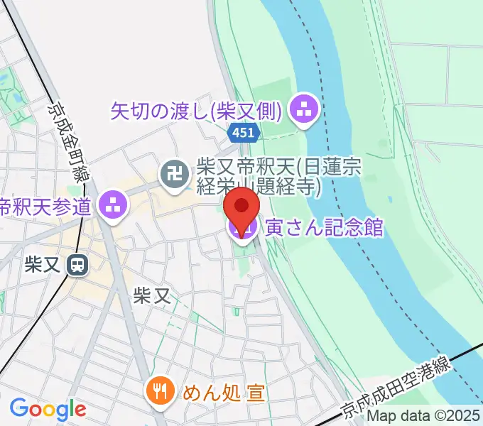 葛飾柴又寅さん記念館の地図