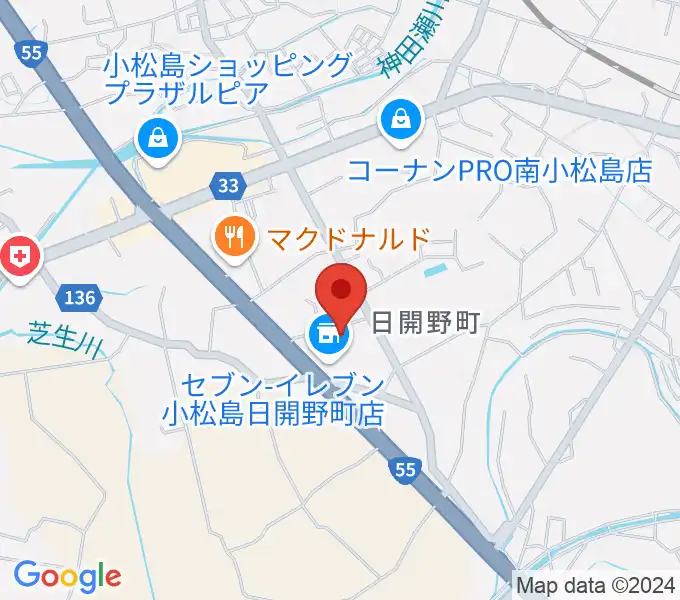 平惣ゲオ小松島店の地図