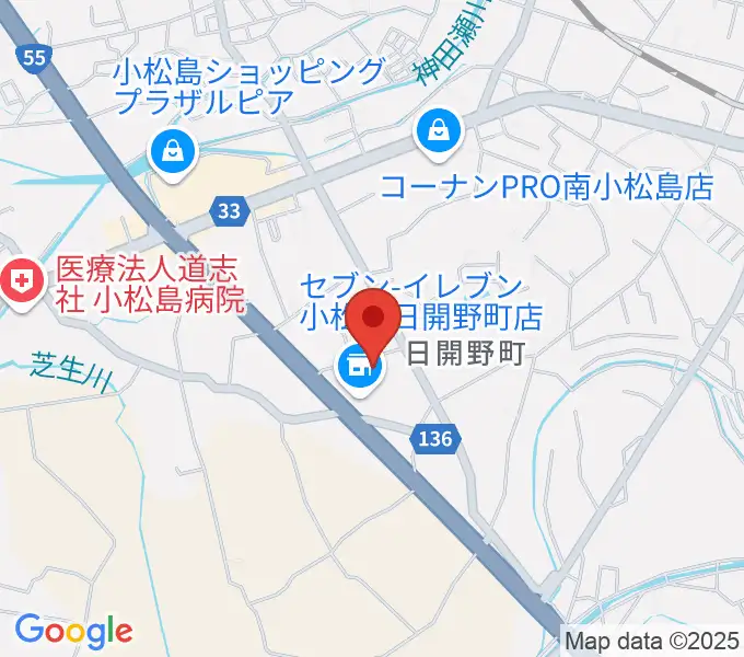 平惣ゲオ小松島店の地図
