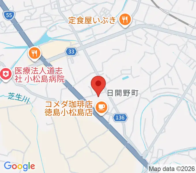 平惣ゲオ小松島店の地図