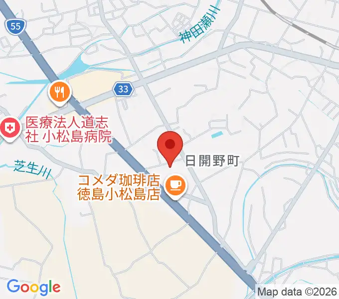 平惣ゲオ小松島店の地図