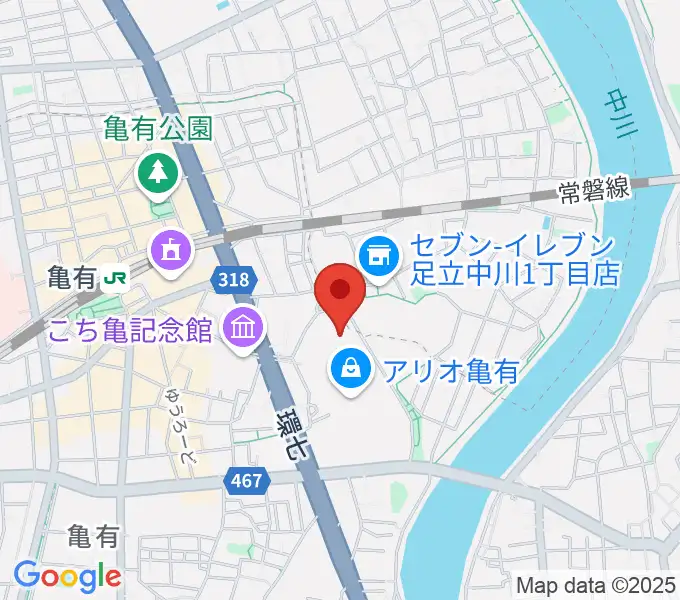 タワーレコード アリオ亀有店の地図