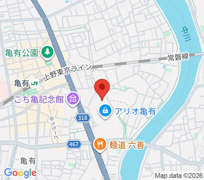 タワーレコード アリオ亀有店の地図