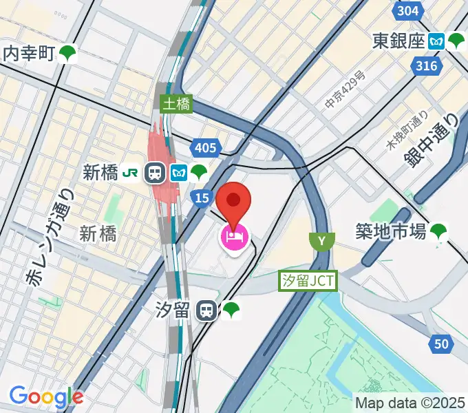 タワーレコード タワーミニ汐留店の地図