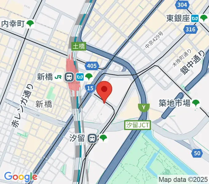 タワーレコード タワーミニ汐留店の地図
