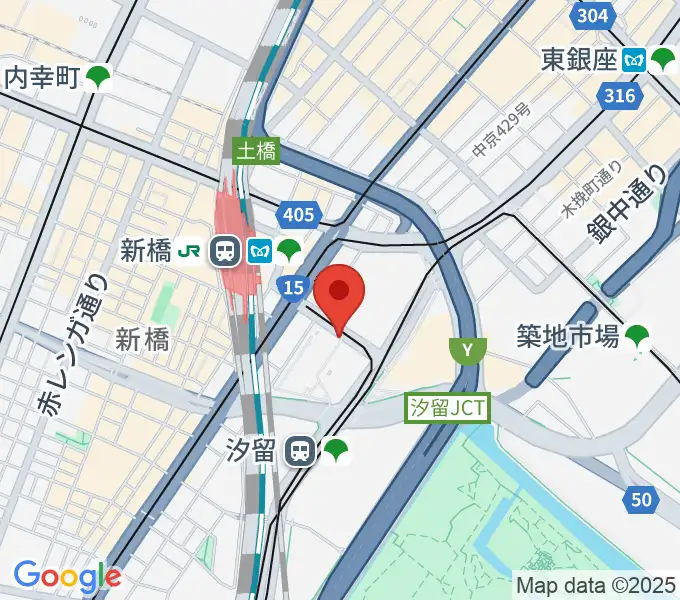 タワーレコード タワーミニ汐留店の地図