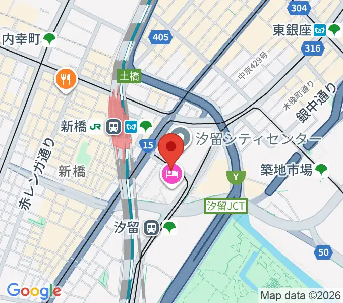 タワーレコード タワーミニ汐留店の地図