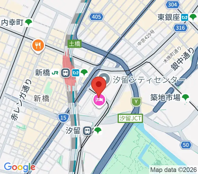 タワーレコード タワーミニ汐留店の地図