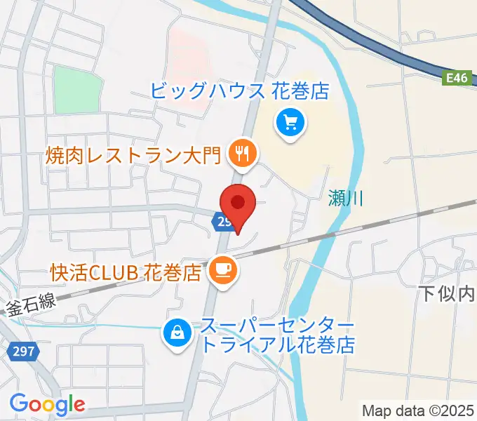 ゲオ花巻店の地図